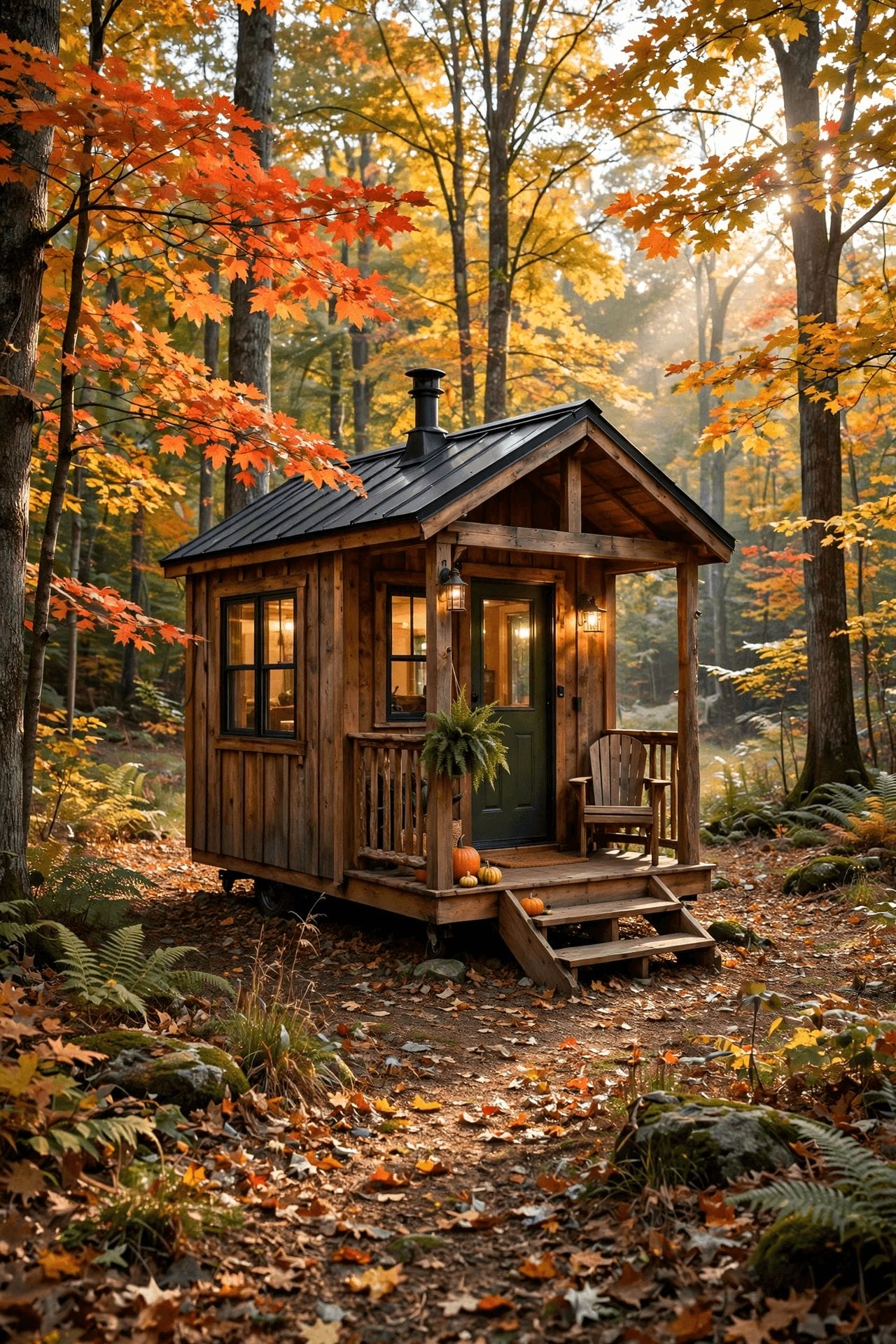 tiny house laws tennessee — pin showing a tiny house in the Tennessee hills