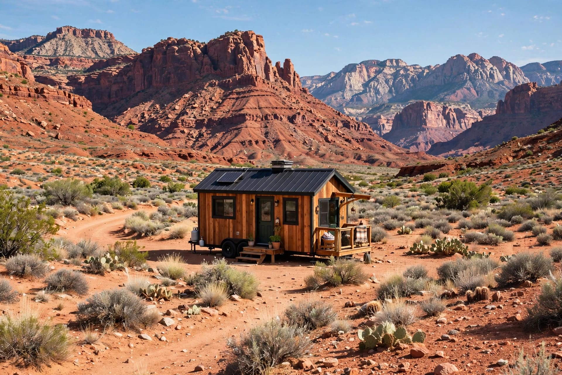 tiny house laws utah — a tiny house on a permanent foundation in Utah