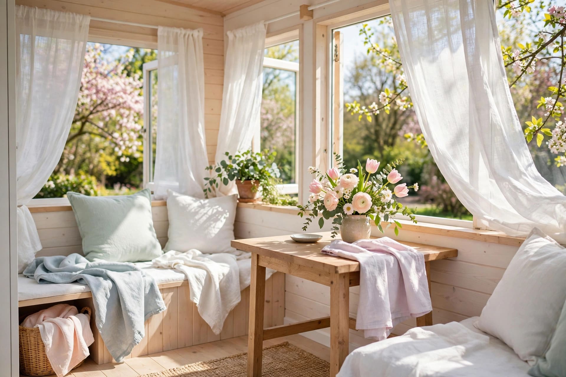 tiny house spring decor