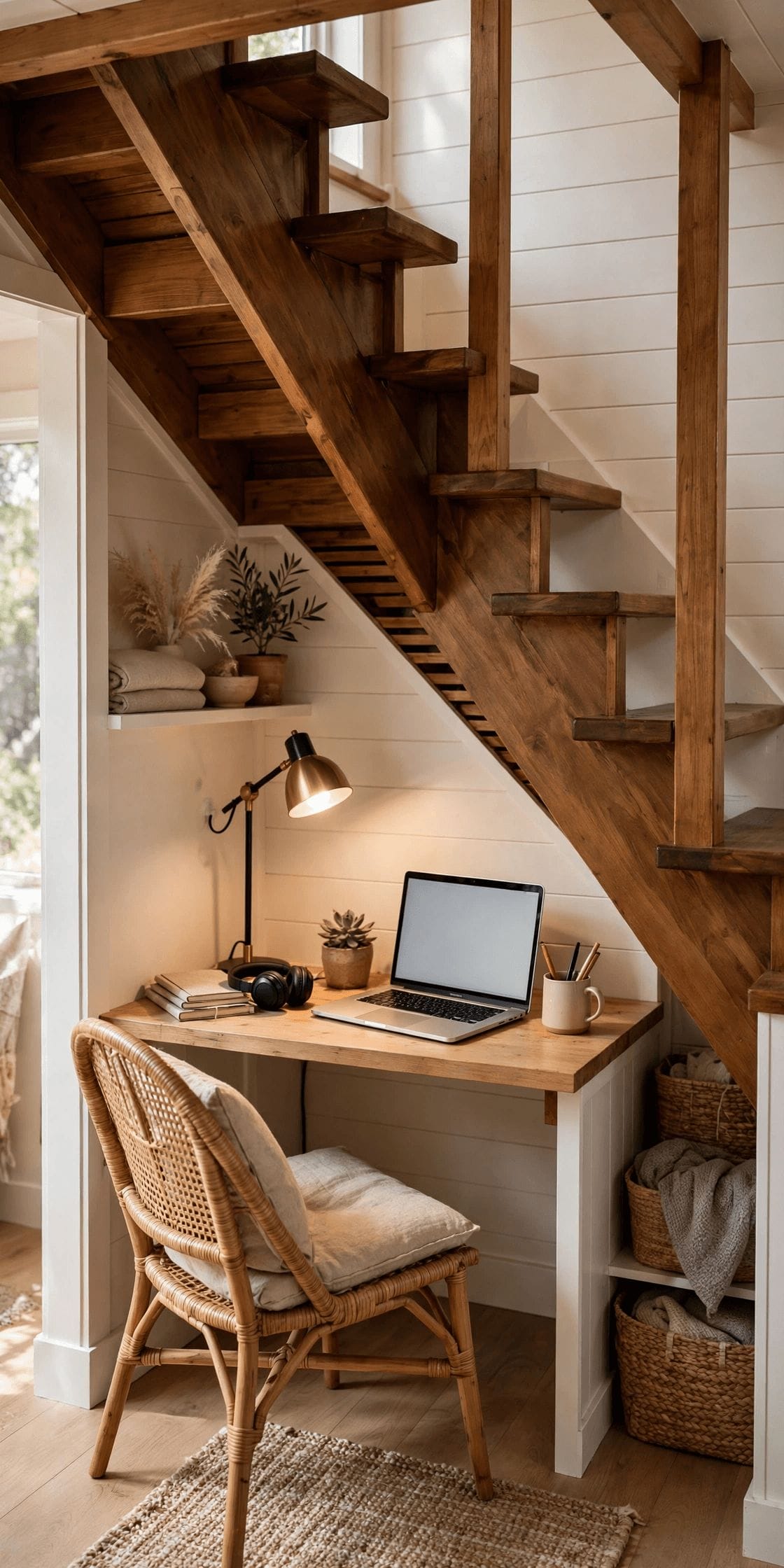 tiny house under stair storage