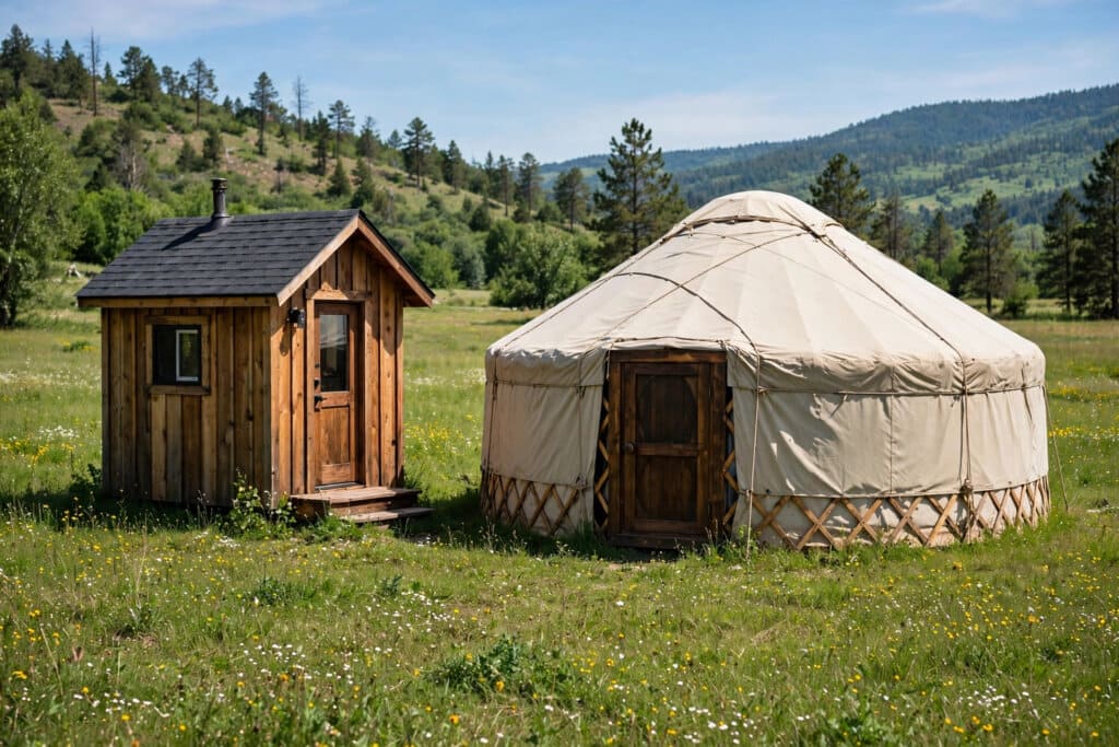 tiny house vs yurt living