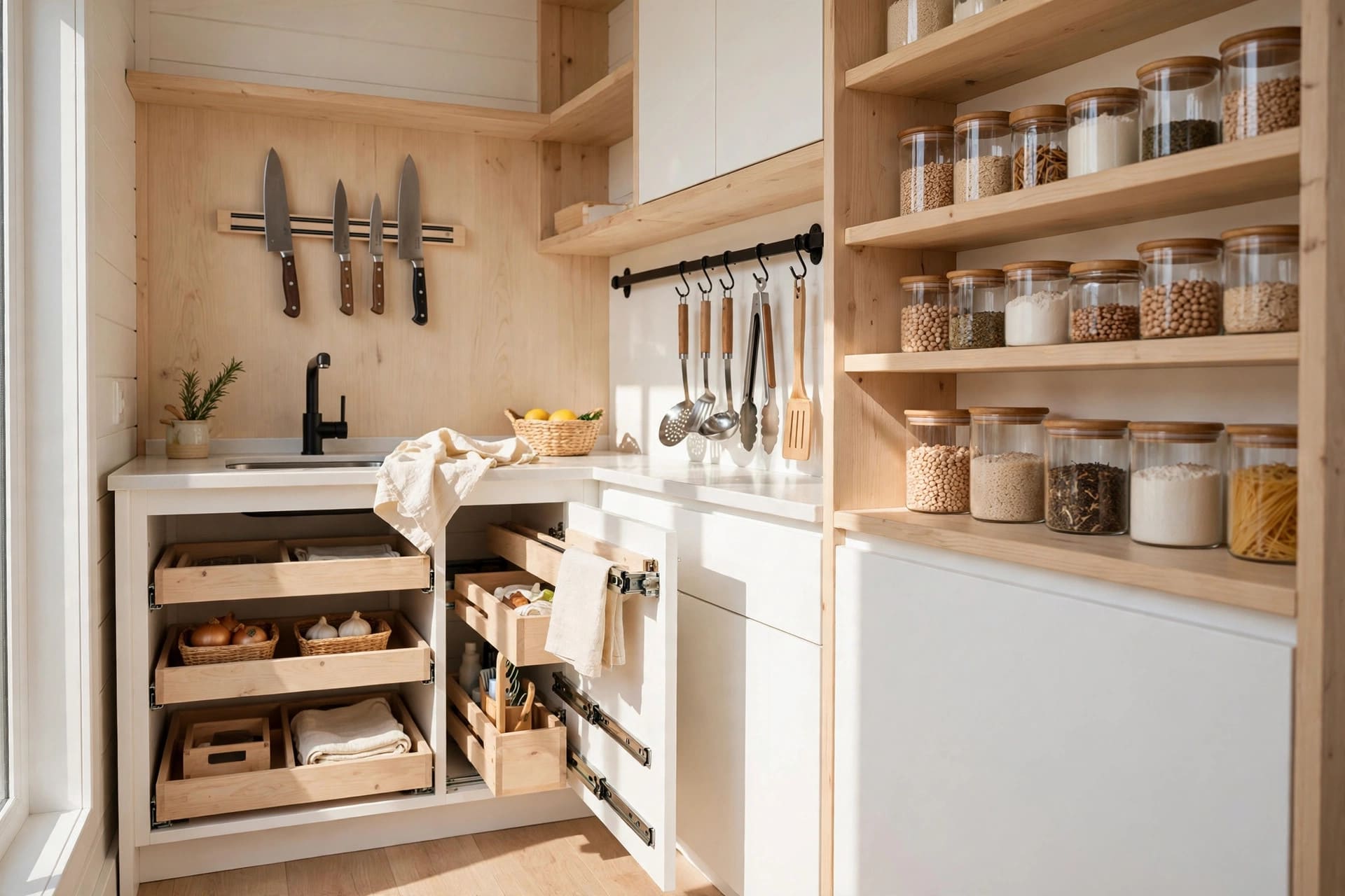 tiny kitchen storage hacks
