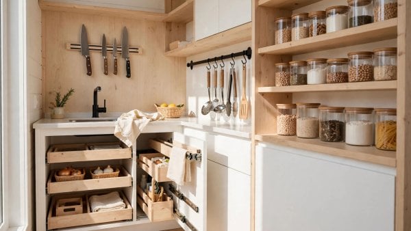 tiny kitchen storage hacks