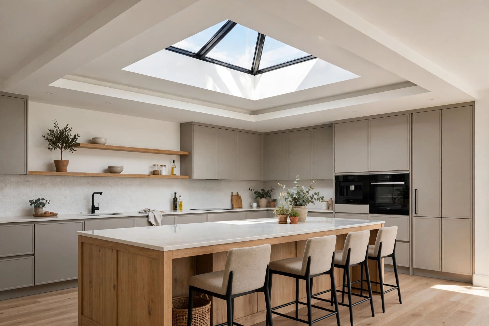 tray ceiling: colour contrast inside the recess example