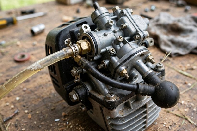 ryobi s430 problems: checking choke movement and throttle linkage travel