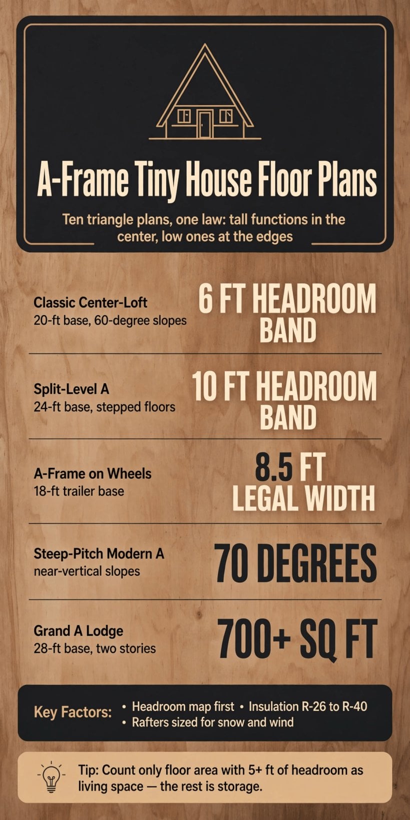 a-frame tiny house floor plans