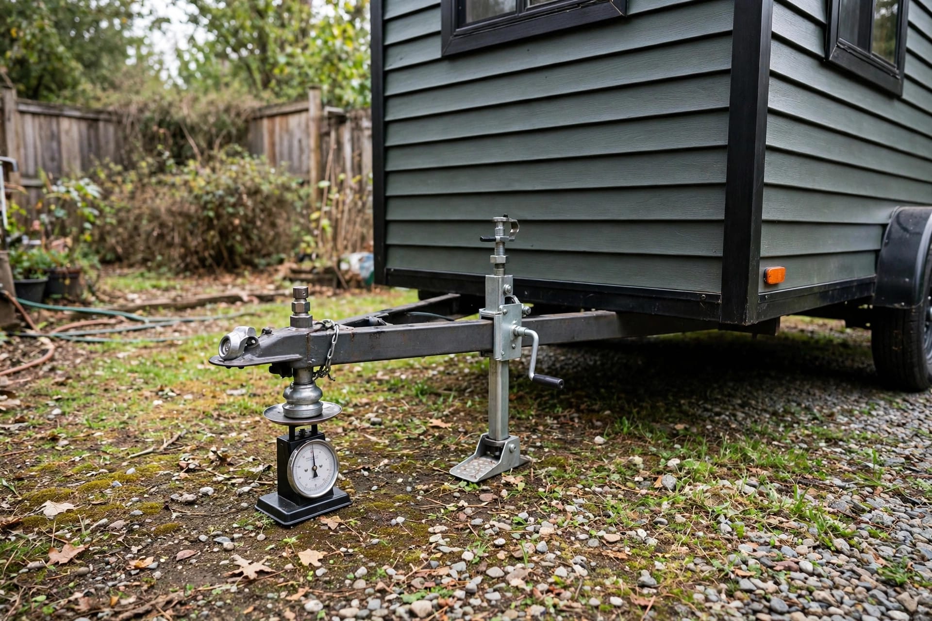 axle placement guide: weighing the tongue on a scale