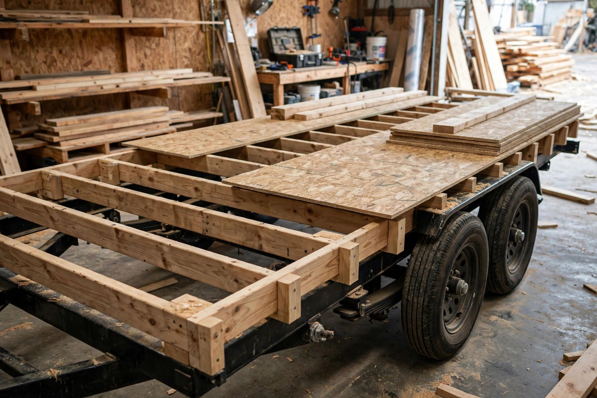 axle placement guide: framing the floor over the axles