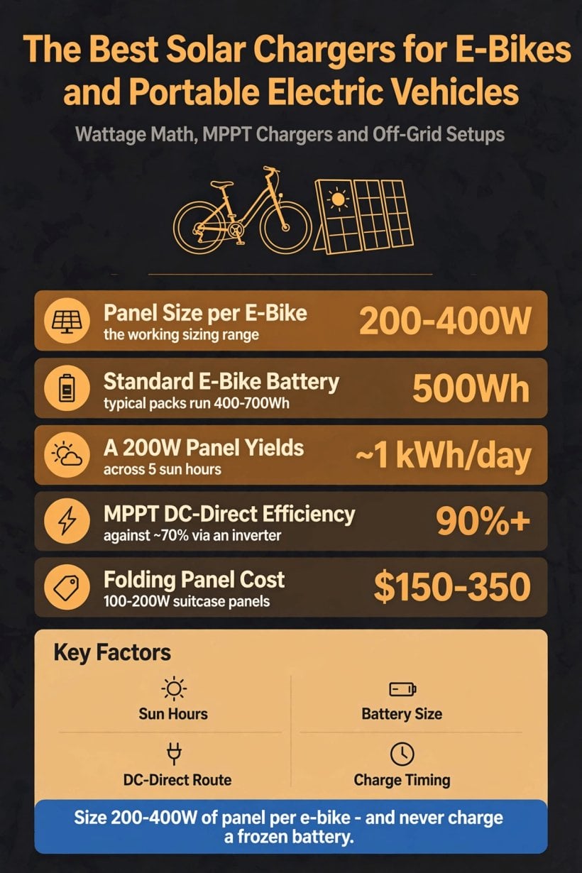 The Best Solar Chargers for E-Bikes and Portable Electric Vehicles