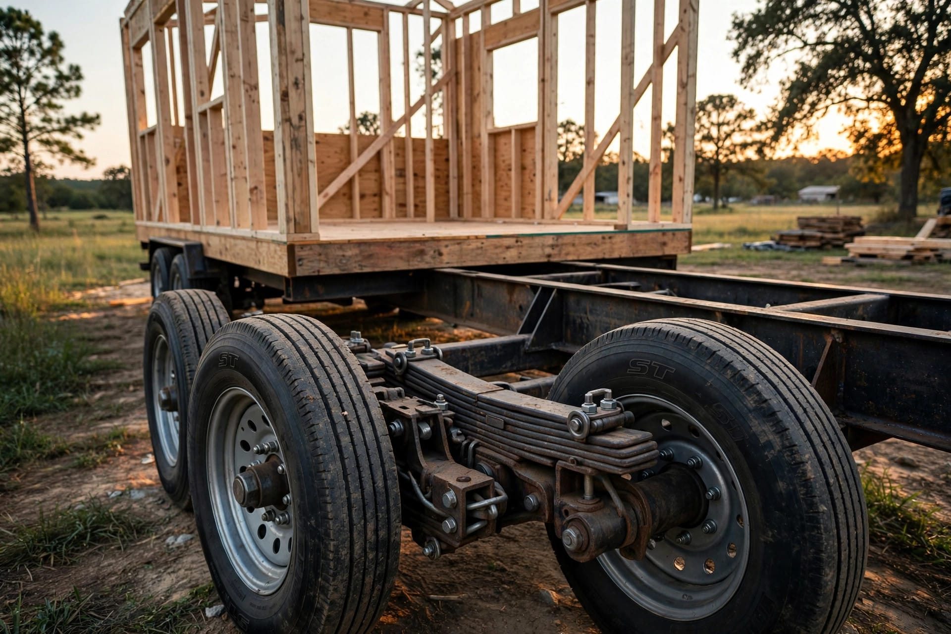 how to choose trailer axles for a tiny house