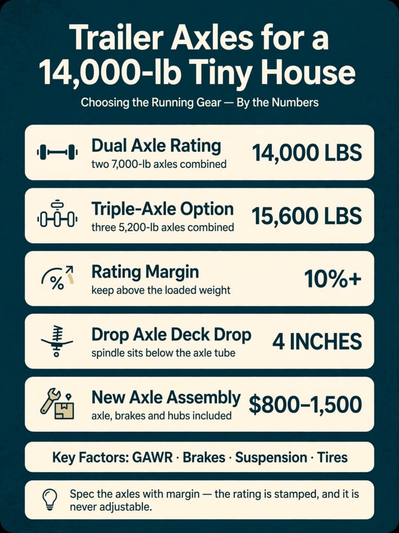 how to choose trailer axles for a tiny house