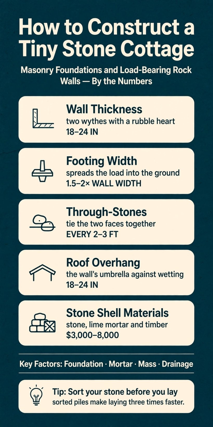 how to construct a tiny stone cottage