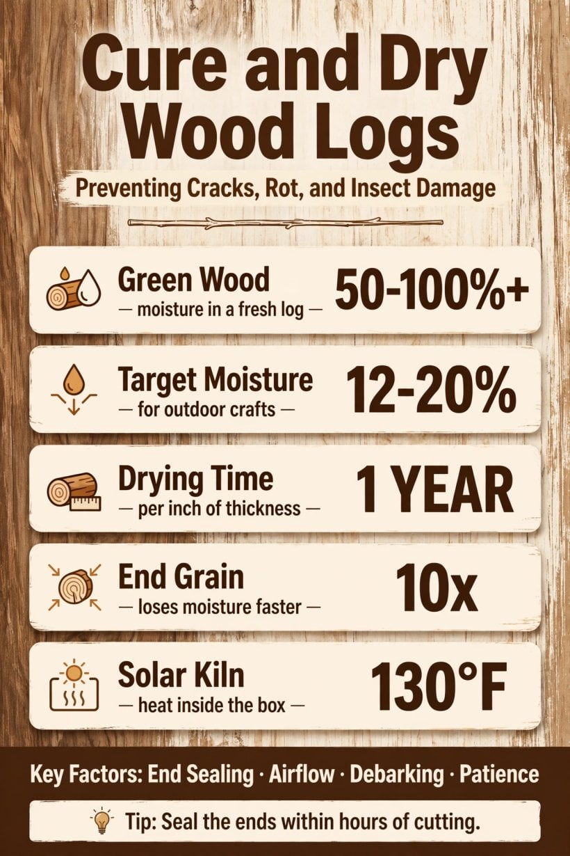 Cure and Dry Wood Logs