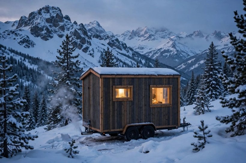 diesel heater ROI: a tiny house on wheels in snowy high-altitude mountains