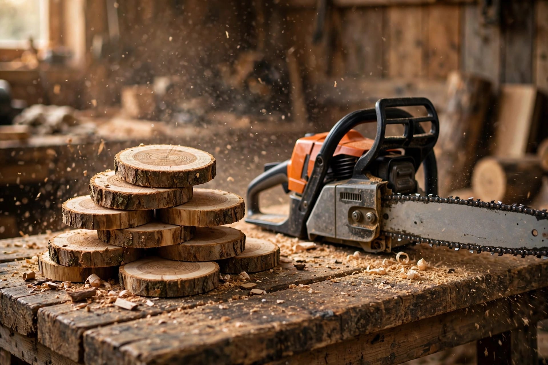 DIY Log Slicing