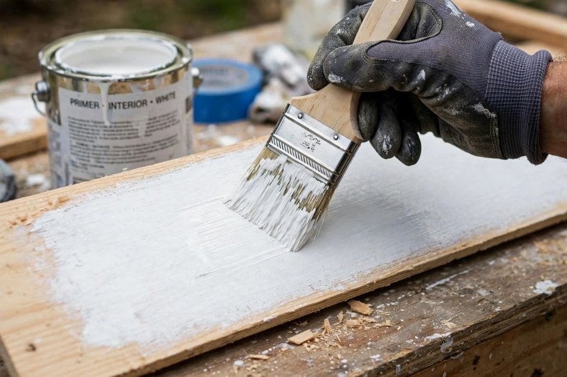 Exterior Trim Materials: back-priming the back side of a wooden trim board