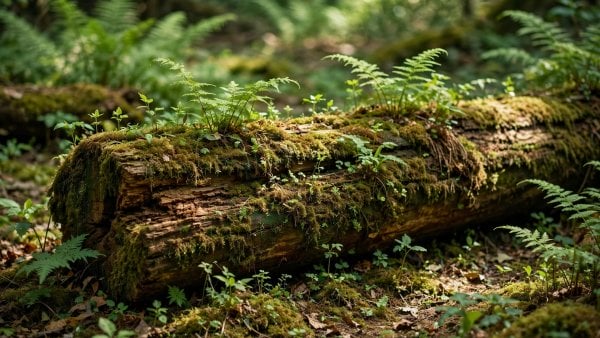 fallen log landscaping