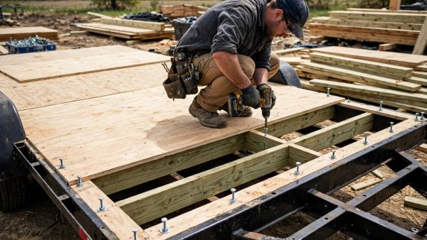 Fasten Subfloor to a Steel Trailer