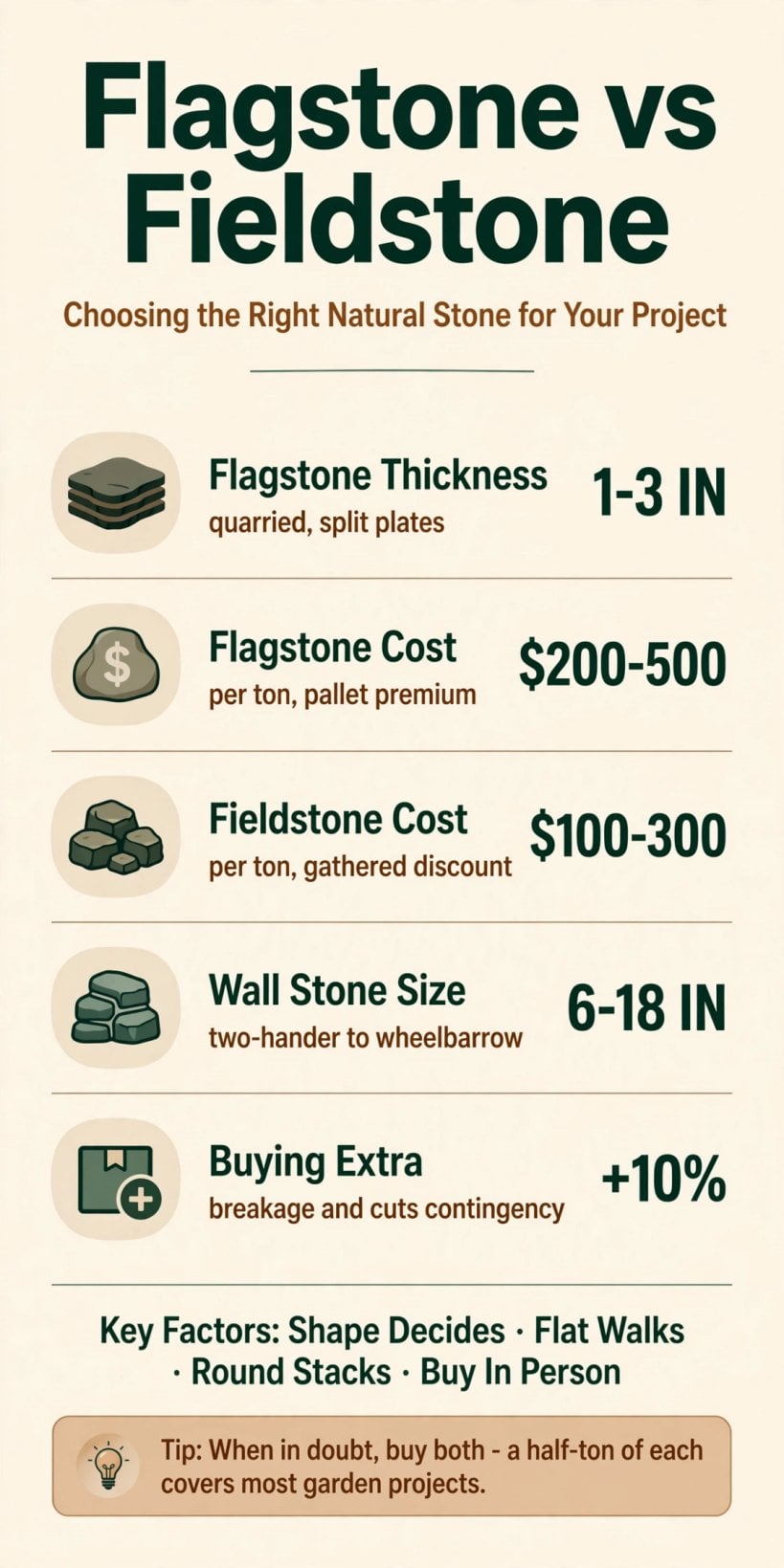 Flagstone vs Fieldstone