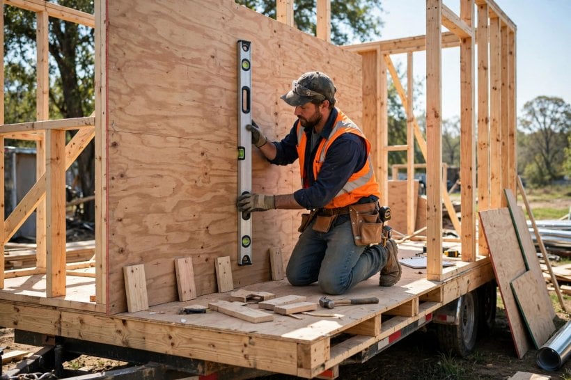 metal siding oil canning: levelling the wall substrate before panels are hung