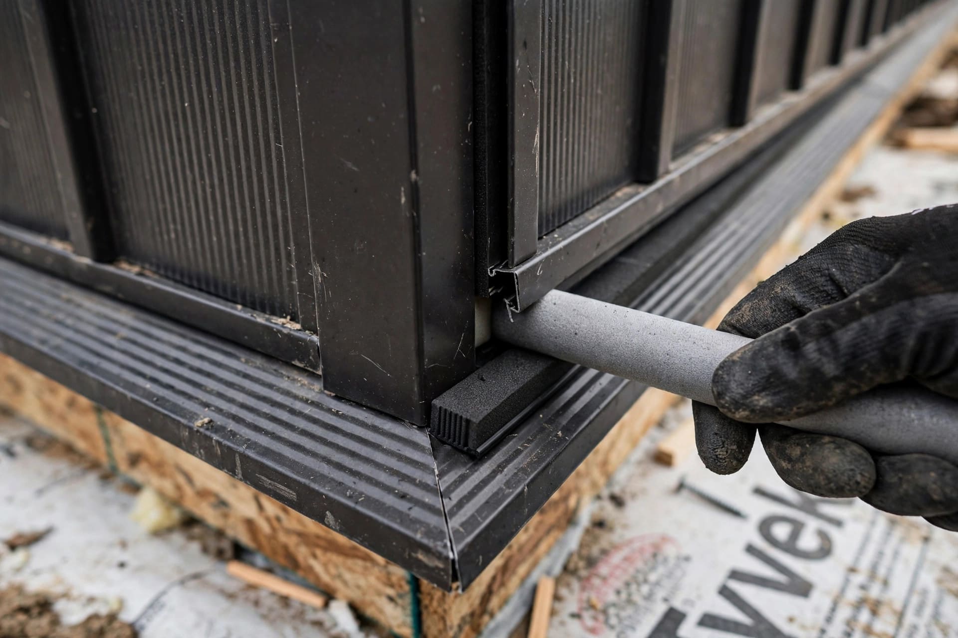 metal siding oil canning: foam backer and corner trim detail