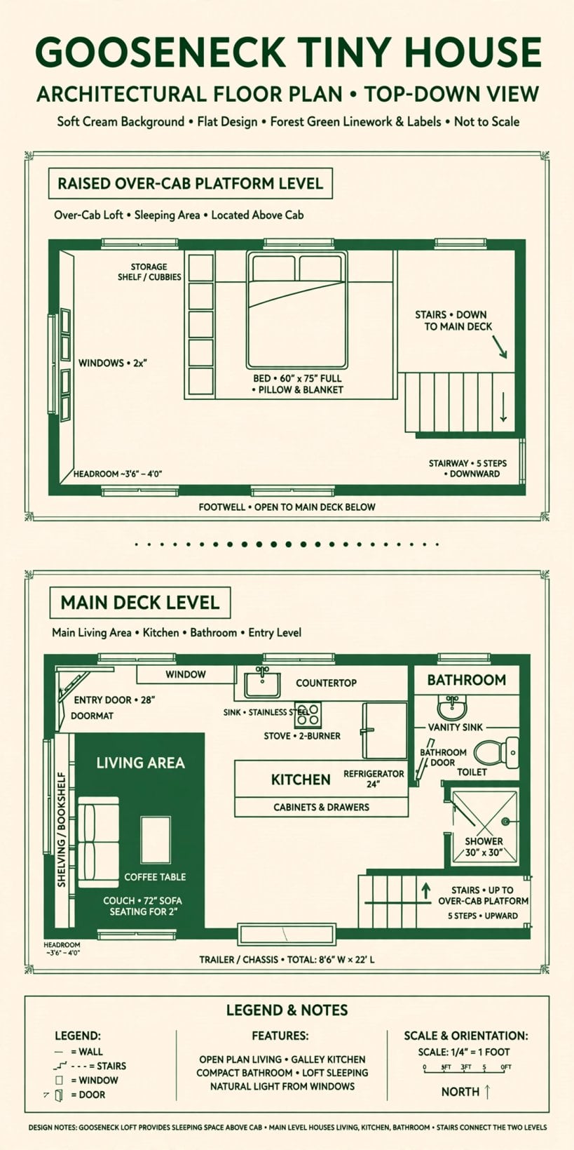 gooseneck tiny house floor plans