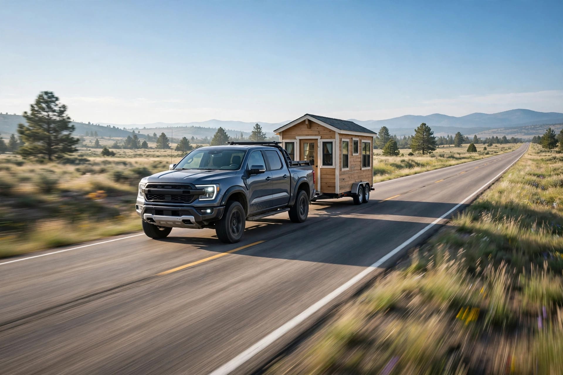 gooseneck vs bumper pull weight analyzer: tiny house towing straight and steady on the highway