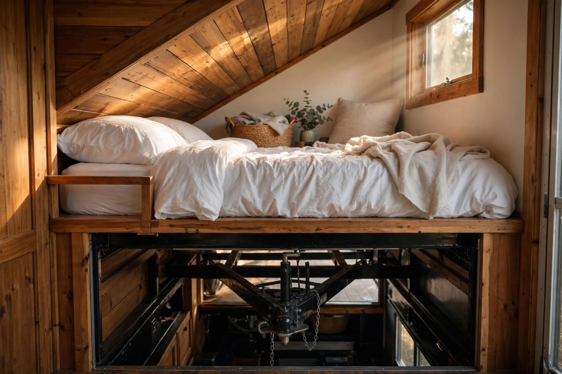 gooseneck vs bumper pull weight analyzer: bedroom platform built over the gooseneck hitch