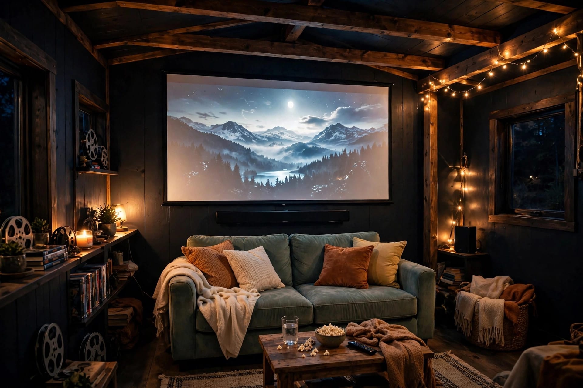 tiny house home theater design