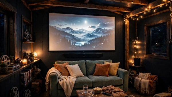 tiny house home theater design