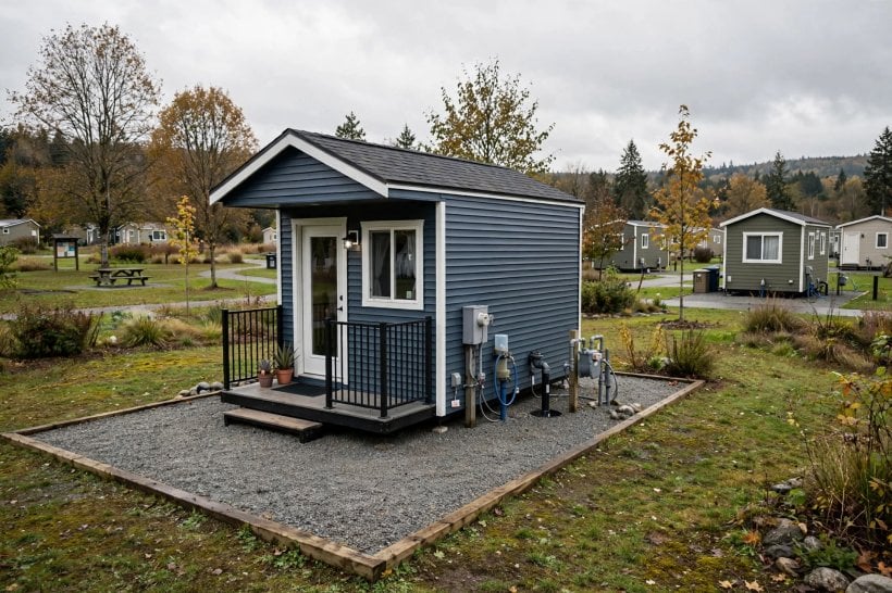 how to finance a tiny house: a manufactured-style tiny home on its lot, the housing type chattel lending was built for