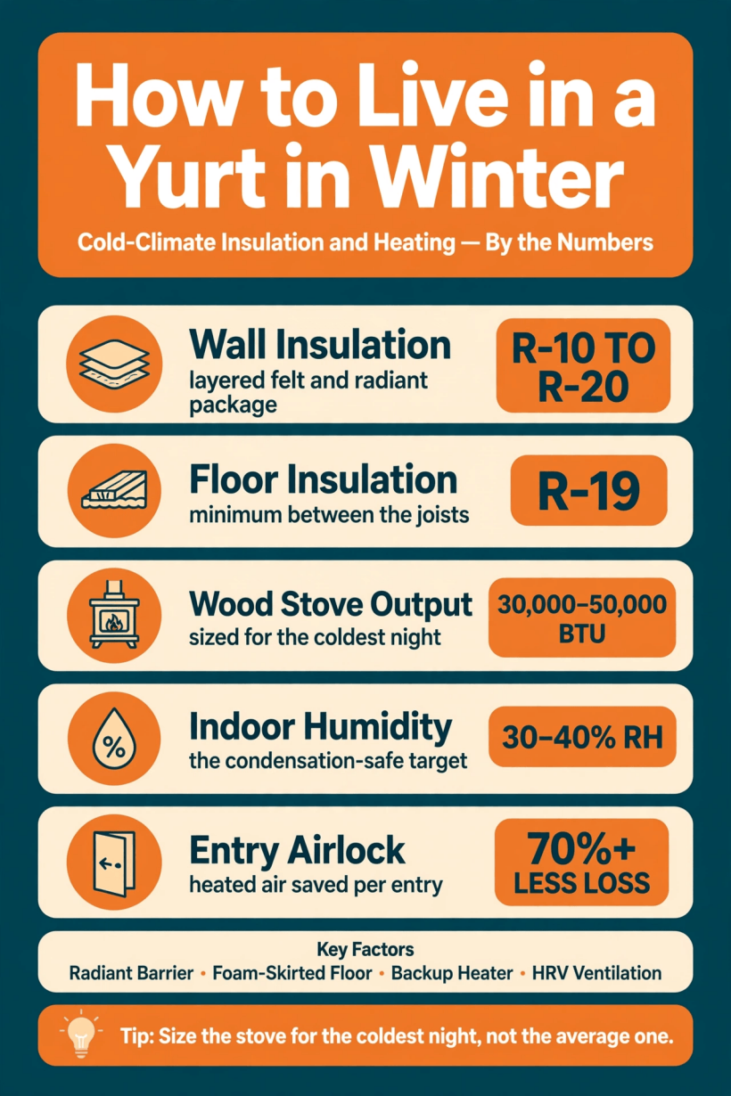how to live in a yurt in winter