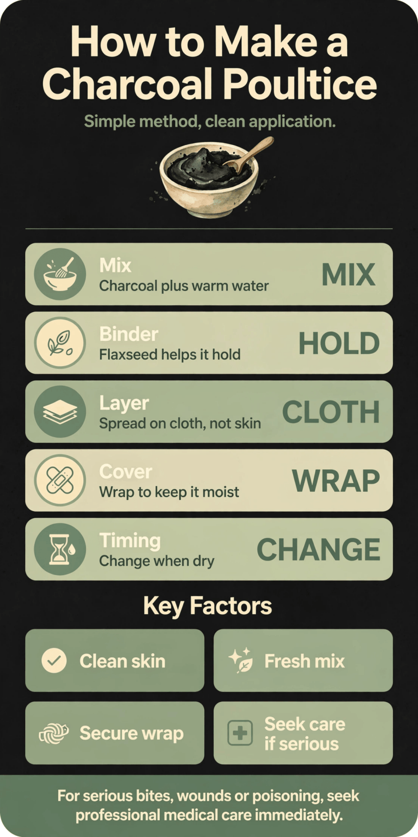 how to make a charcoal poultice