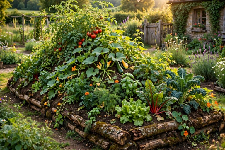 Hugelkultur Raised Bed: Building a Self-Fertilizing Garden Bed with Logs Hugelkultur Raised Bed