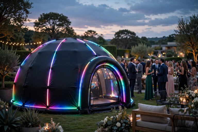 7 Stunning Black Event Tents: Inflatable Igloo Dome Design inflatable igloo dome