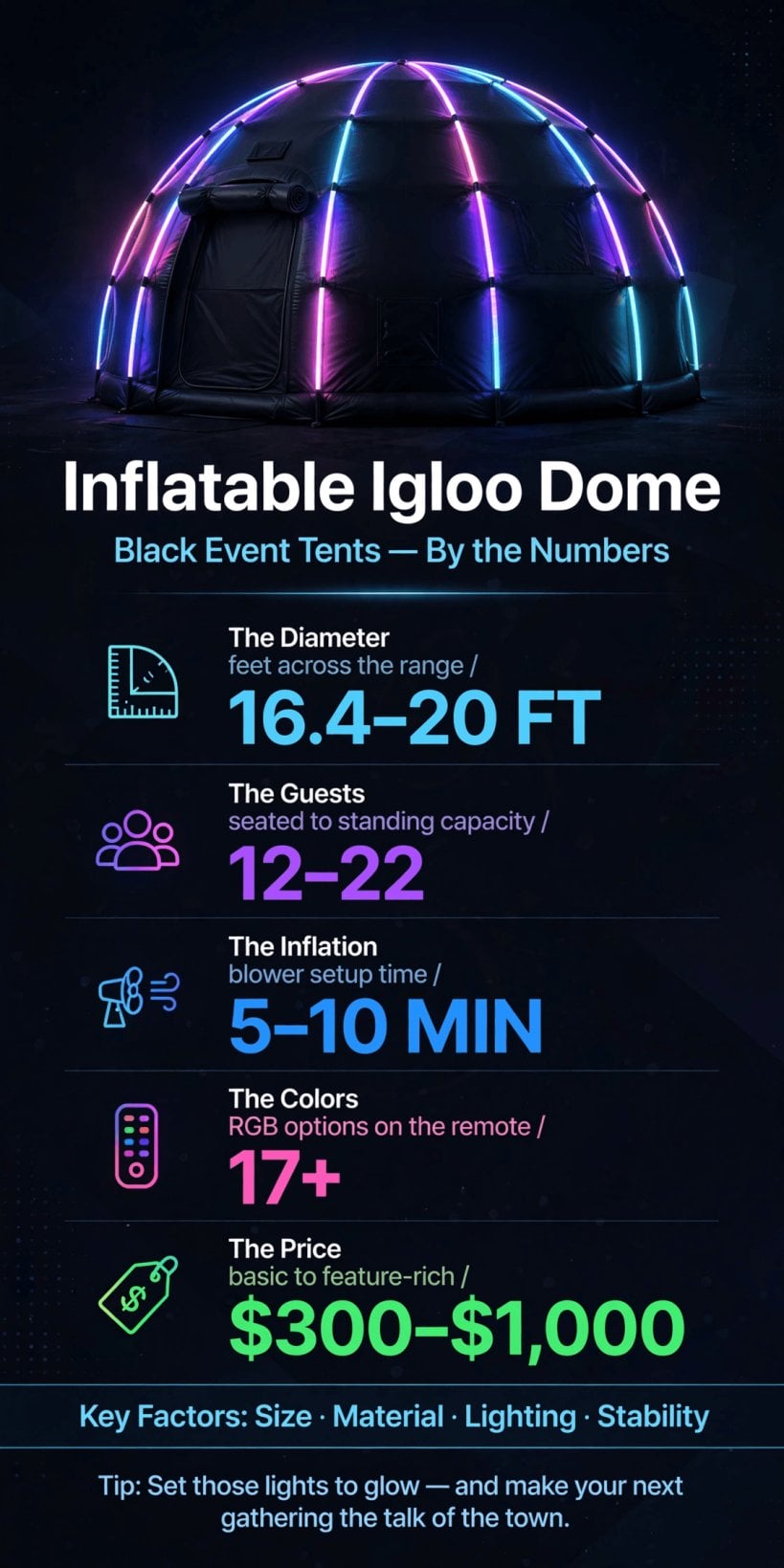 inflatable igloo dome