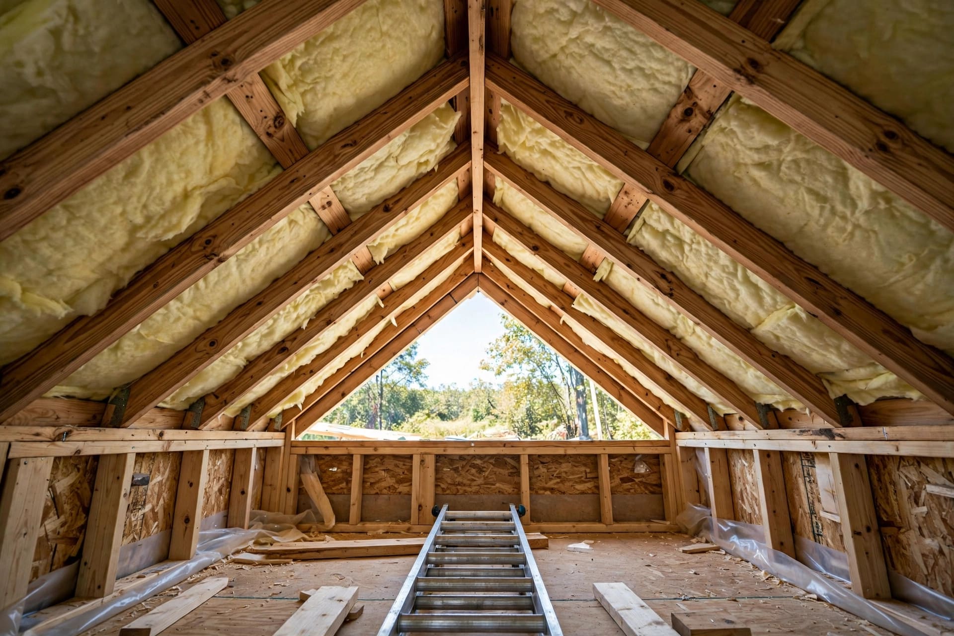 insulation strategy analyzer: insulation fitted in a tiny house ceiling cavity