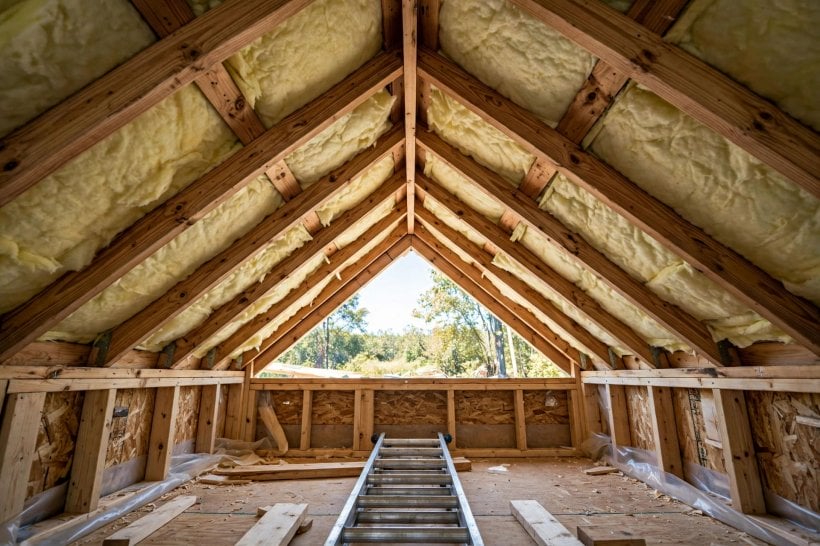 insulation strategy analyzer: insulation fitted in a tiny house ceiling cavity