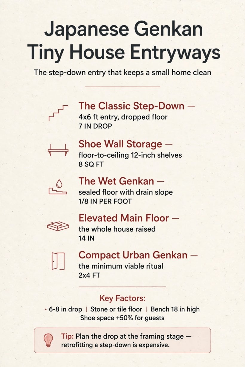 japanese genkan tiny house entryways