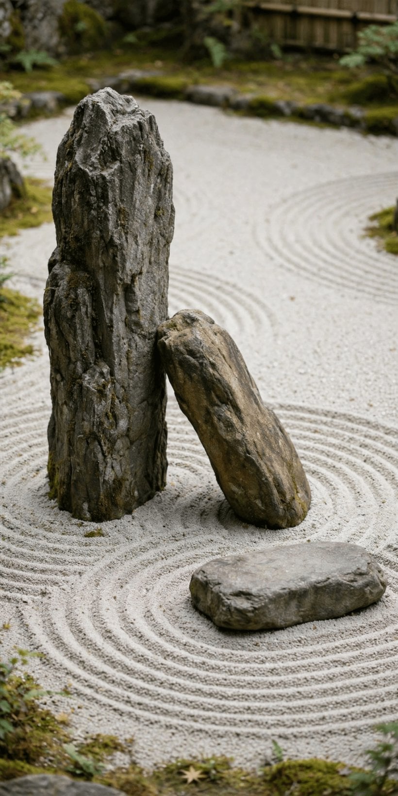 Japanese zen rock garden