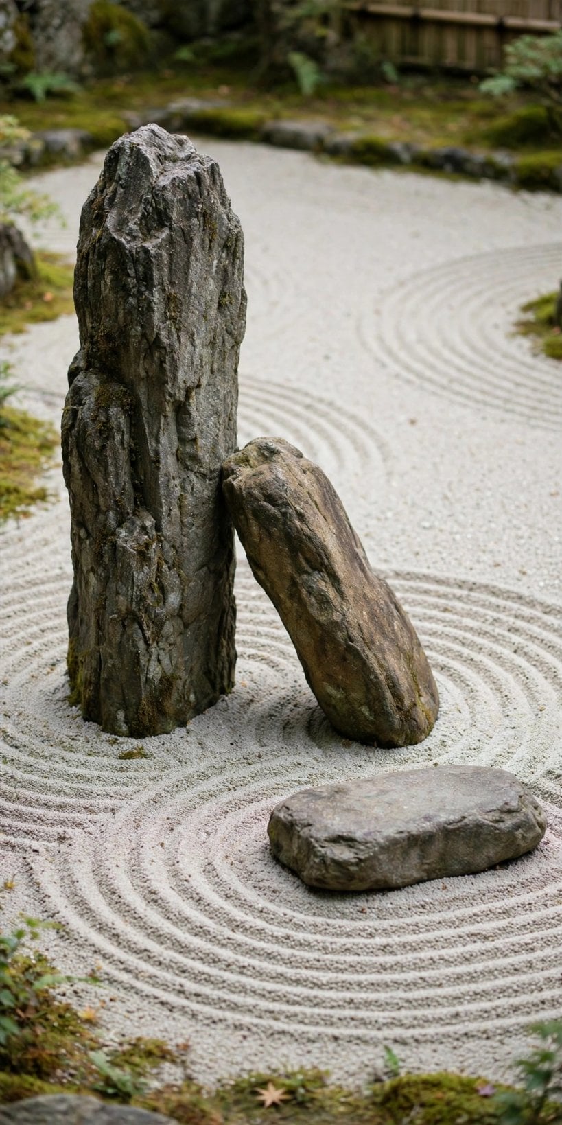 Japanese zen rock garden
