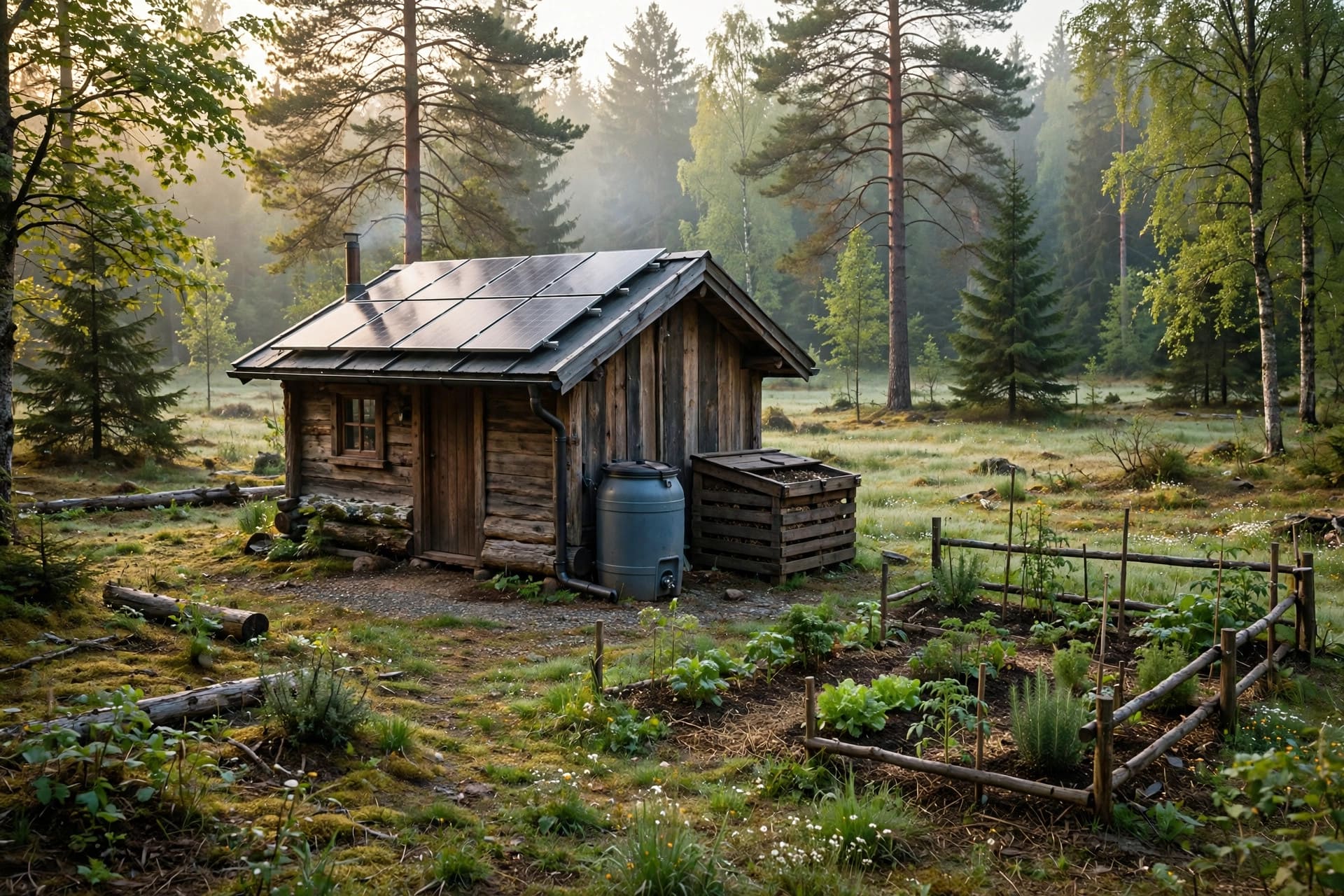 kickstart your tiny house adventure: an off-grid tiny cabin running on solar and rainwater