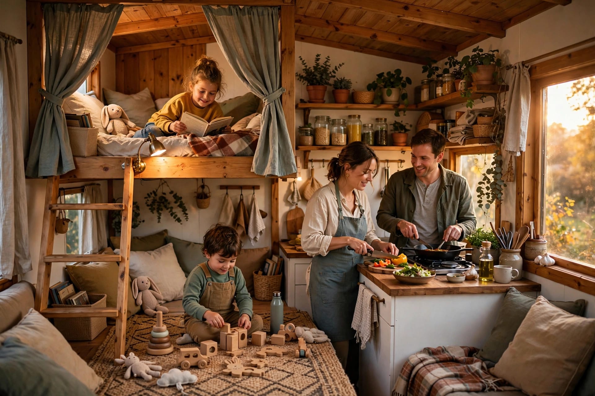 living in a tiny house with kids