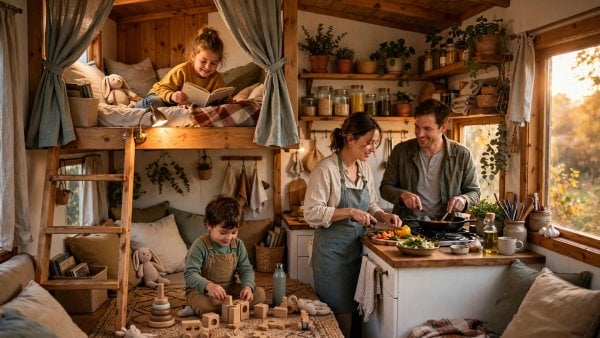 living in a tiny house with kids
