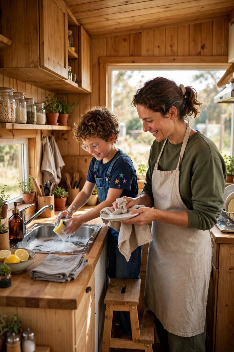 living in a tiny house with kids