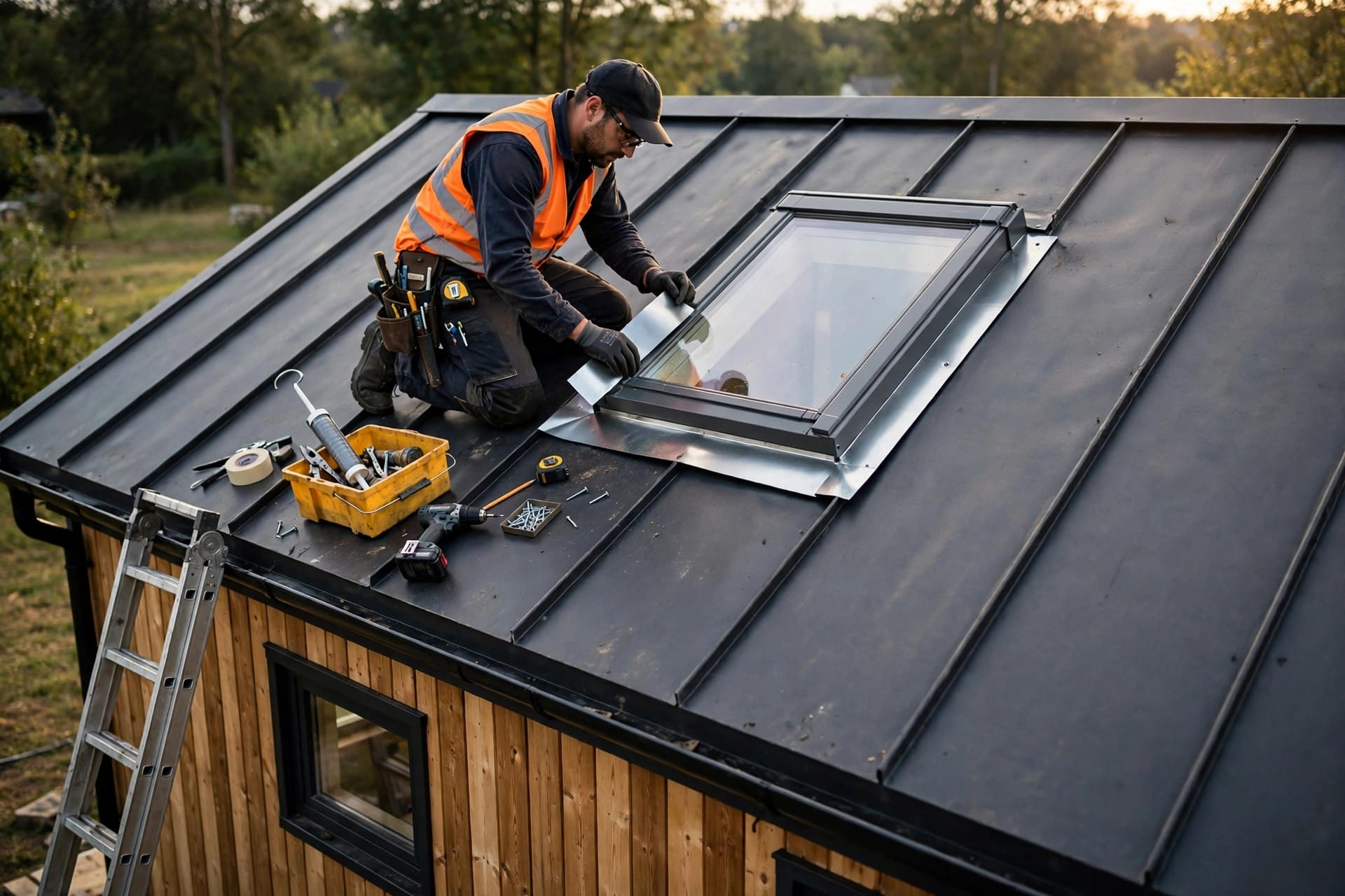metal roof skylight flashing