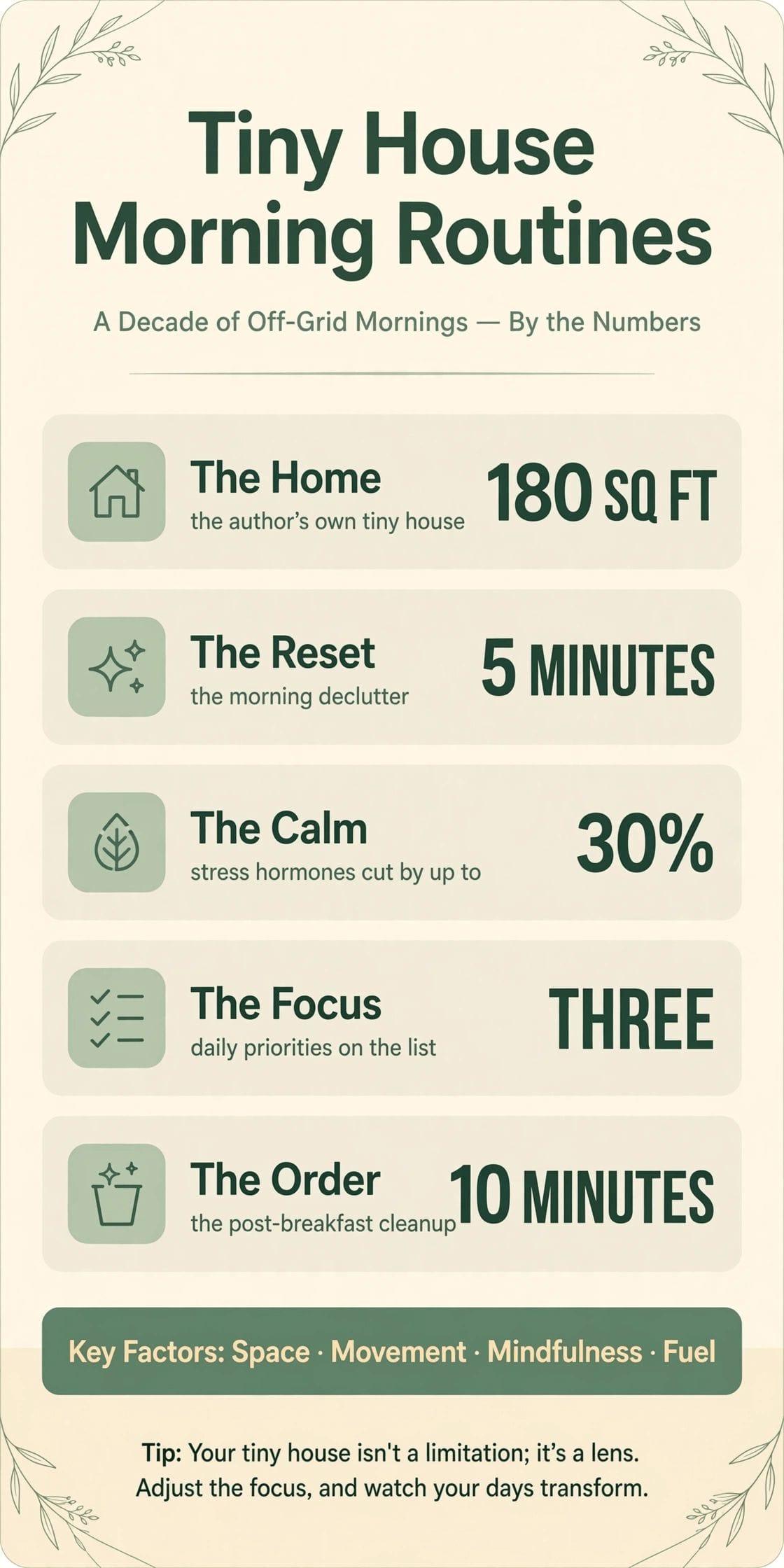 tiny house morning routines