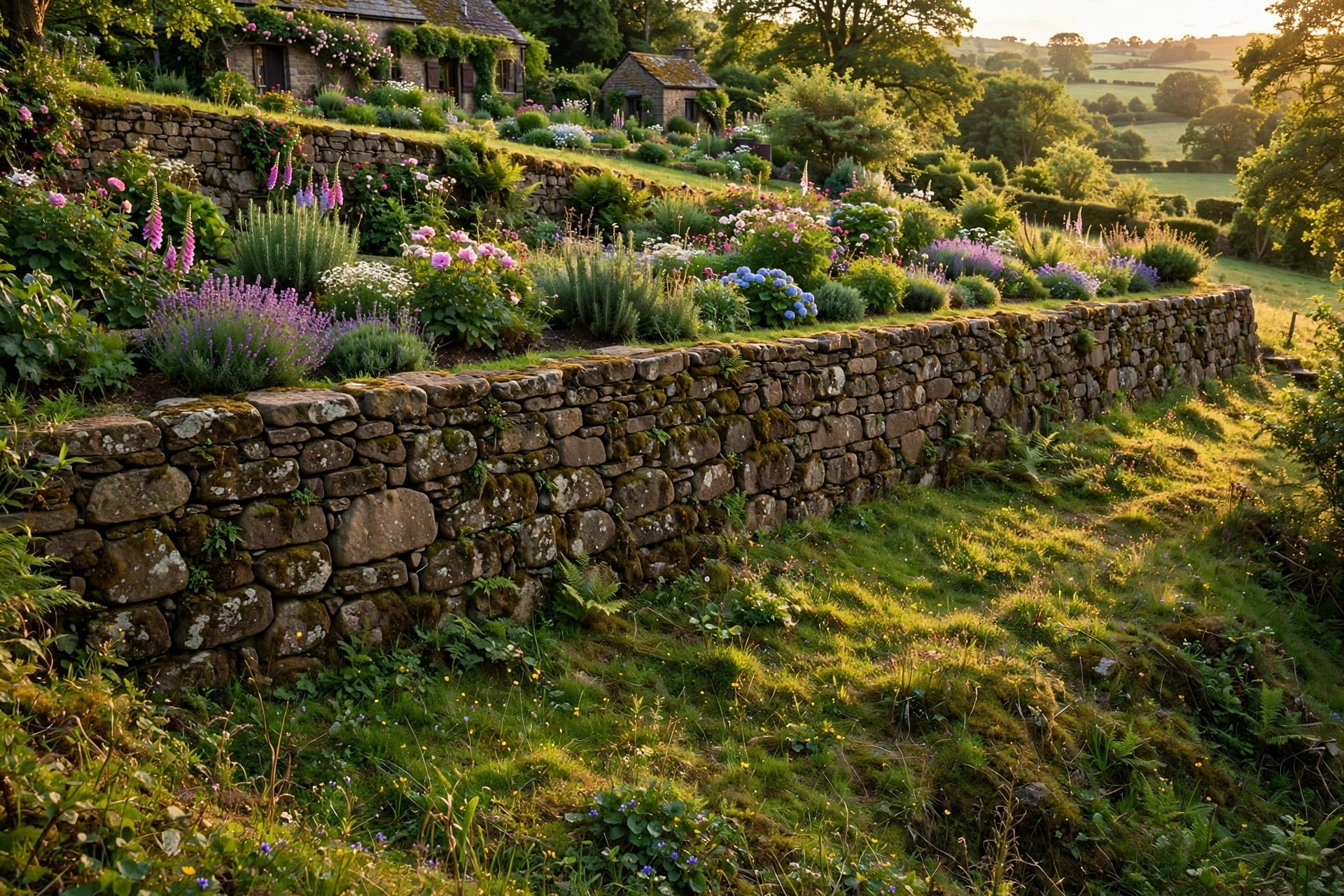natural rock retaining wall