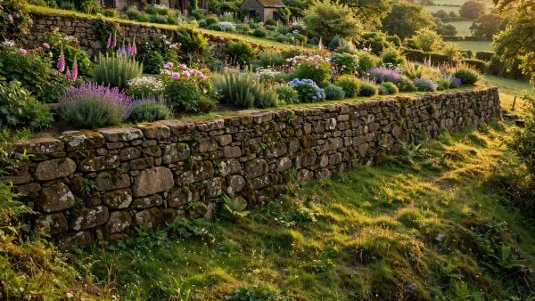 natural rock retaining wall