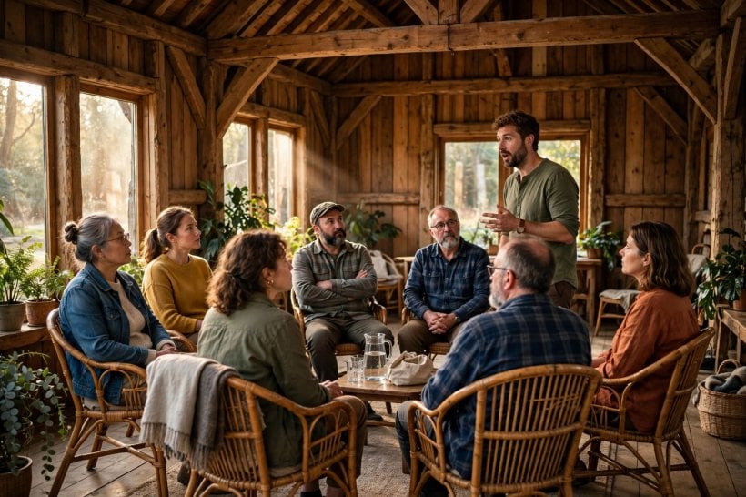 intentional communities: a governance circle meeting in the shared common house